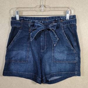 10566 FINAL PRICE d. jeans blue high waist stretch denim shorts with belt 8